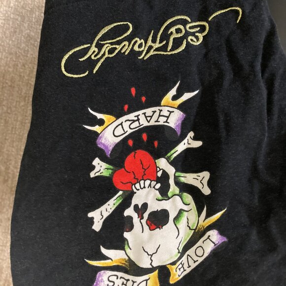 Vintage Ed Hardy Sweatpants-Style Shorts Y2K Size S Excellent Condition - Picture 4 of 7
